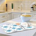 thumbnail image 6 of Winter Snowflakes And Stars Dish Drying Mats Merry Christmas Drying Mat with Hanging Loop Absorbent Dishes Drainer Pad Kitchen Counter Mat 18X24 In, 6 of 8