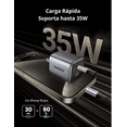 thumbnail image 2 of Cargador 2 en 1 de 35W Ugreen Nexode 1 Usb-C, 1 Usb-A de Carga Rápida, 2 of 5