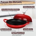 thumbnail image 4 of Cast Iron Bread Dutch Oven, 6 Qt Enameled Dutch Oven Pot for Sourdough Bread Baking, with Tall Dome Lid & Round Base Pan, Self-Basting & Even-Heating, Heavy-Duty & Non-stick, Red, 4 of 6