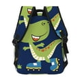 thumbnail image 4 of Rocae Dino Playing Roller Skate Print Lightweight Casual Backpack Travel Hiking Backpack Carry on Laptop Backpack, 4 of 5