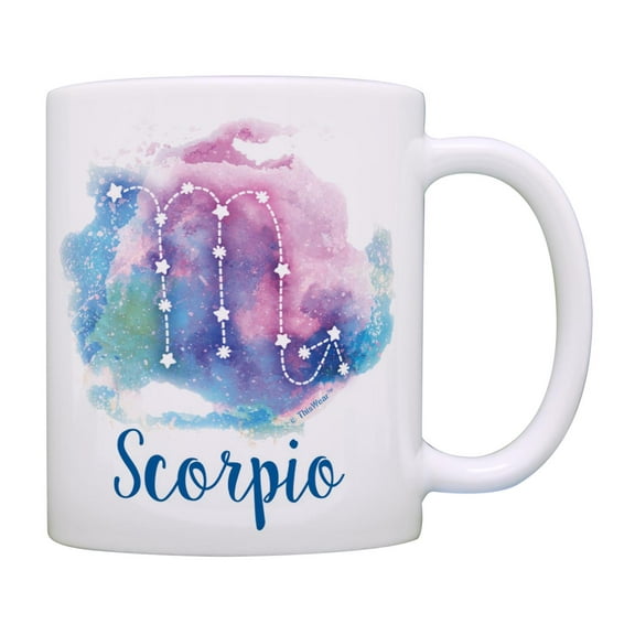 Zodiac Mug Scorpio Zodiac Coffee Mug Scorpio Cup Scorpio Birthday Present Coffee Mug Tea Cup Pastel