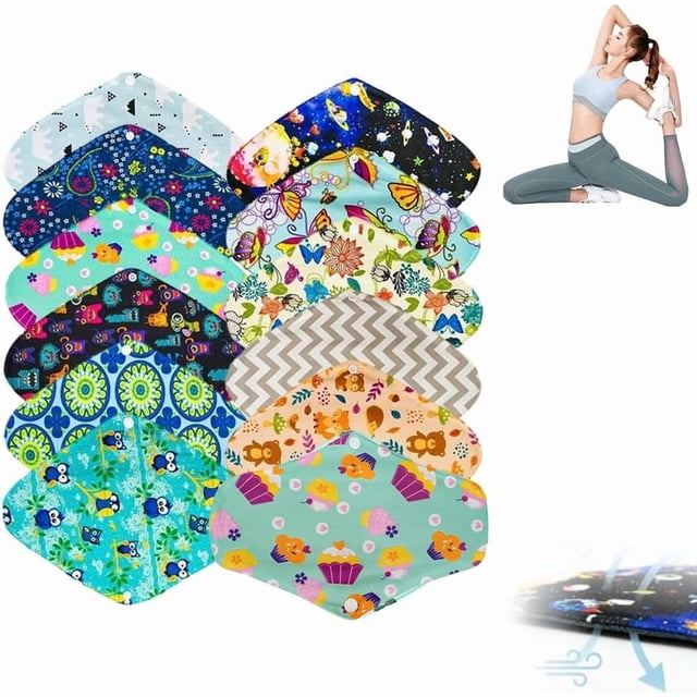 Serviettes d'Incontinence Réutilisables pour Femmes, Serviette Absorbante Lavable et Anti-Fuites avec Endos Imperméable, Infusée de Graphène, 1 Unité