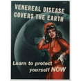 thumbnail image 2 of Florence White Williams 15x18 Black Ornate Wood Framed Double Matted Museum Art Print Titled - Veneral Disease Covers the Earth, 2 of 5