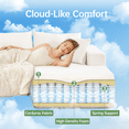 thumbnail image 6 of 108" Cloud Couch Sectional, Deep Seating Modular Sofa with L-Shaped Chaise, Boneless Upholstered Corduroy Sectional for Living Room or Apartment, No Assembly Required (Beige, Right Facing Chaise), 6 of 20