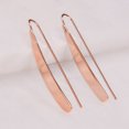thumbnail image 3 of 14K Gold Plated Bar Dangle Earrings - Hypoallergenic Long Threader Drop Earrings for Women, 3 of 10