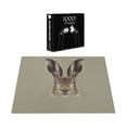 thumbnail image 4 of Ambesonne Bunny Jigsaw Puzzle, Face of a Wild Hare Realistic, Heirloom-Quality Fun Activity for Family Durable Cardboard, 1000 pcs, Sepia Brown, 4 of 6