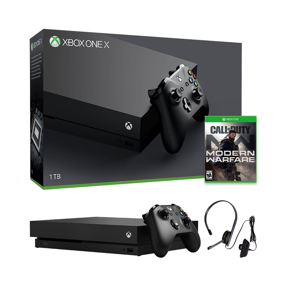Microsoft Xbox One X Refurbished 1TB Black 4K Ultra HD Bluray Console