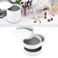 thumbnail image 1 of Round Jewelry Box, Three Dimensional Dustproof 360 Degree Rotation Stable Base Rotatable Jewelry Organizer Small Portable  for Office for Household White, 1 of 7