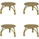 thumbnail image 1 of Paquete de 4 candelabros de hierro dorados para velas de pilar, velas cónicas, candelabros decorativos para spa, bodas, cenas y fiestas, 1 of 4