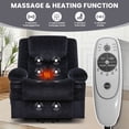thumbnail image 4 of JMYMRY Power Lift Recliner Chair for Elderly with Vibration Massage and Heating, Extra Wide Adjustable Rocker with Cup Holders, Side Pockets and USB Charge Port, Black, 4 of 8