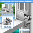 thumbnail image 4 of 5 Pack Sliding Window Locks, Adjustable Security for Vertical & Horizontal Windows, Easy Install, Fits 1/16 inch to 7/8 inch Wide Rail, Enhanced Safety for Home & Office (Silver), 4 of 7