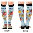thumbnail image 4 of FORMRS Womens Knee High Socks Casual Long Thick Travel Daily Wear, 1 Pair, Yellow Floral Tomatoes, 4 of 6