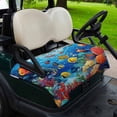 thumbnail image 2 of Golf Cart Seat Covers for 2 Seater,Cartoon Fish Microfiber Cart Seat Towel Blanket,Blue Colorful Sea Ocean Seagrass Coral Absorbent Breathable Non Slip Bench Seats Protector for Golf Course 51"x31", 2 of 9