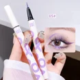 thumbnail image 4 of Delineador de ojos líquido Aurora Blue brillante con purpurina, pigmento fosforescente, resistente al agua, delineador brillante, maquillaje de ojos con forma de diamante, 4 of 5