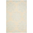 thumbnail image 6 of SAFAVIEH Bella Glenna Medallion Floral Wool Area Rug, Beige/Turquoise, 4' x 6', 6 of 10