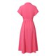 thumbnail image 4 of Vestido camisero midi elegante con cuello en V para mujer - Vestido informal de manga corta y largo hasta la rodilla - Atuendo de verano para fiestas de trabajo, 4 of 8