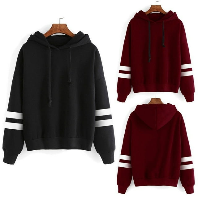 Chandail à Capuchon à Manches Longues pour Femmes, Chandail en Molleton, Chandail à Capuche, Haut, Blouse, Manteau Quotidien