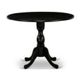thumbnail image 2 of East West Furniture Dublin 3-piece Wood Dining Set with Slatted Back in Black, 2 of 10