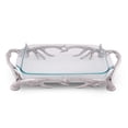 thumbnail image 1 of Arthur Court Soporte Para Cazuela De Metal De Vidrio Pyrex Con Diseño De Asta Rústica, Arena Fundida En Aluminio Con Diseño Pulido A Mano De Calidad Artesanal, Sin Deslustre, 21 Pulgadas De Largo, Pla, 1 of 1