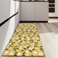 thumbnail image 4 of White Flower Leaves Yellow Pattern Kitchen Rug Mat,Kitchen Runner Rugs Non Skid Washable,Decorative Kitchen Floor Mats for Kitchen,Sink,Laundry,17"X47", 4 of 5