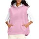 thumbnail image 2 of HongQid Womens Sherpa Fleeve Hooded Vest Sleeveless Hoodies Fall Winter Fluffy Tops with Pockets, 2 of 9