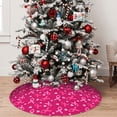 thumbnail image 4 of KLL 30" Christmas Tree Skirt Breast Cancer Awareness6 Xmas Tree Skirts Mat for New Year Xmas Holiday Party Indoor Outdoor Home Decoration, 4 of 5