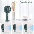 thumbnail image 2 of Mini Ventilador Portátil, Ventilador Recargable Usb De Mano, Ventilador De Escritorio Ajustable De Tres Velocidades Para Viajes En El Hogar Y La Oficina Monstrate EL017686-02, 2 of 5