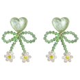 thumbnail image 1 of Pendientes llamativos elegantes de moda para mujer, verde, 1 of 5