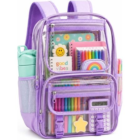 PayUSD Clear Backpack School Backpacks Heavy Duty Large Transparent Backpacks for Stadium Back to School Travel