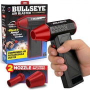 Bullseye Blaster Rechargeable Electric Air Duster, Cordless Leaf Blower, Compressed Air Blower, Keyboard Duster Blower 130,000 RPM, USB-C Fast Charging, 4000mAh, 2 Nozzles Included