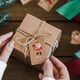 thumbnail image 5 of Etiquetas de regalo de Navidad brillar 100 Uds papel kraft marrón, 5 of 5