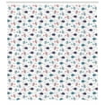 thumbnail image 3 of Ambesonne Fish Shower Curtain, Doodle Fish and Waves, 69"Wx84"L, Multicolor, 3 of 3