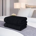 thumbnail image 3 of BELIZZI HOME 100% Premium Cotton 2 Pack Oversized Large Bath Towel Sets 28x55 inches, Ultra Absorbant, Compact, Quick Dry & Light Weight Towels - For Gym, Travel, Camp & Pool - Black, 3 of 6