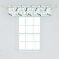 thumbnail image 2 of Ambesonne Geometric Window Valance, Dots Triangles Stripes, 54" X 12", Seafoam and Burnt Sienna, 2 of 3