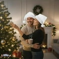 thumbnail image 2 of PMU Christmas Velvet Plush Professional Quality Santa Hat White, Christmas Hats for Adults, Kids, Funny Headwear and Caps Costume, Party Accessories, Supplies for Plays, Photo Shoots (1/Pkg) Pkg/1, 2 of 7
