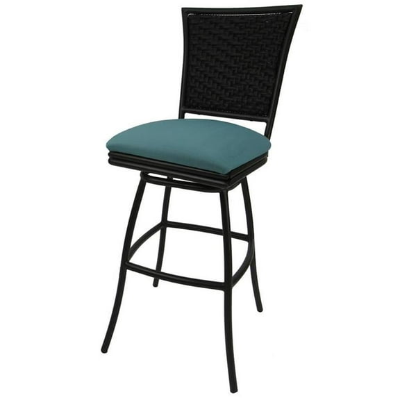 Outdoor Patio Extra Tall Spectator Swivel Armless Bar Stool 35" - Erin