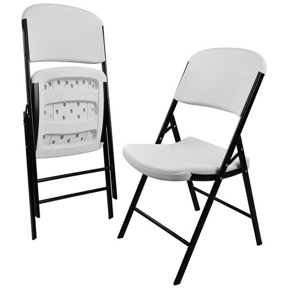 Gianna 2 Pack Folding Chair, Heavy Duty Plastic Chair with 500-Pound Capacity for Kitchen Wedding Party