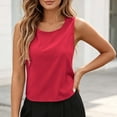 thumbnail image 6 of TARIENDY Women Sleeveless Tops Cotton Open Back Blouses Fashion Bow Tie Blouses Crewneck Tank Tops Beach Vacation Outfits Red XXL, 6 of 10