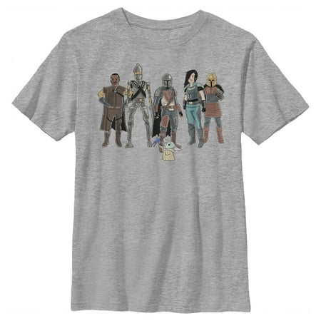 Boy's Star Wars: The Mandalorian Farewell on Nevarro Graphic Tee Athletic Heather X Large