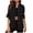 Black, variant on qolati 2023 Button Down Shirts for Women Fall Long Sleeve Solid Business Work Blouse Tops Dressy Casual Loose Fit Open Front Shirt Cardigan