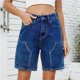 thumbnail image 3 of Mujeres hasta la rodilla Jorts holgados con bolsillos Cargo Shorts de talle alto Jean Shorts Y2k Streetwear Moda, 3 of 7