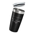 thumbnail image 3 of Lewis Smith Lake Map Tumbler Travel Mug Insulated Laser Engraved Coffee Cup Alabama 20 oz Black, 3 of 5