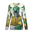 thumbnail image 6 of Power Rangers Women’s Pajama Top 3D Digital Print Sleepwear Trendy Crewneck Pullovers Long Sleeve Shirts 6XL, 6 of 8