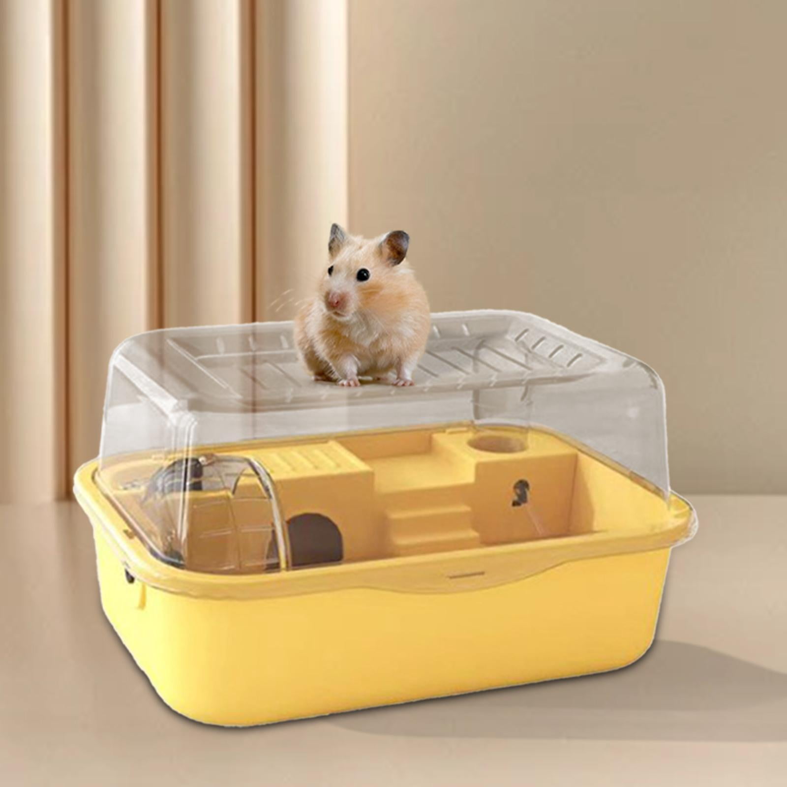 Gazechimp Hamster Cage Creative Portable Exercise Playing House Rats Guinea Pigs Bunny yellow