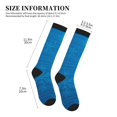 thumbnail image 2 of Lsque Blue Christmas Pattern Sport Compression Socks for Men & Women 15-20 mmHg Knee High Nurse Pregnant Running Medical and Travel Athletic, 2 of 6