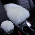 thumbnail image 1 of fastboy Car Seat Armrest Box Pad Wool Cover Winter Warm Pad Car-Styling Decoration Auto Accessories white 1Set, 1 of 6