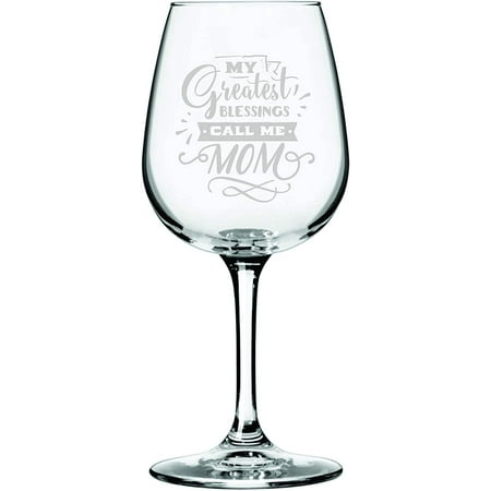 

Happy Mother s Day Etched 12.75oz Libbey Wine Glass Great Blessing Mom