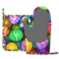 thumbnail image 3 of Kll Colorful Easter Eggs1 Oven Gloves And Pot Holders Grill Gloves - Oven Gloves And Pot Holders, Non-Slip Cooking Gloves With Recycled Pads, 3 of 9