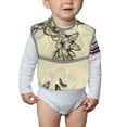 thumbnail image 4 of Bingfone Mess-Proof Baby Bib - Waterproof Bib for Baby Boy or Girl with Food Catcher Pocket, Unisex-Vintage Floral, 4 of 6