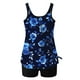 thumbnail image 5 of Trajes de baño tankini para mujer Trajes de baño de dos piezas con espalda de tiras y estampado conservador para mujer Traje de baño de dos piezas para mujer, 5 of 5